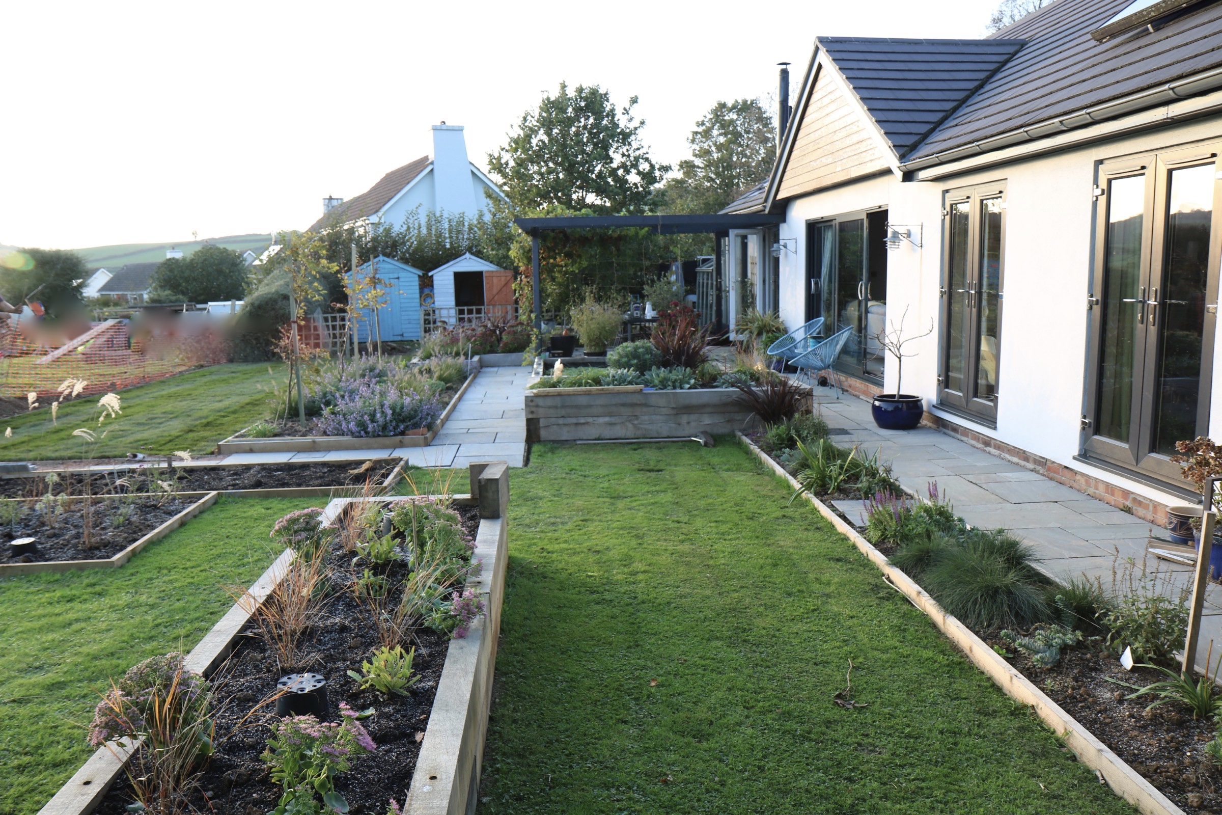 contemporary garden with a view