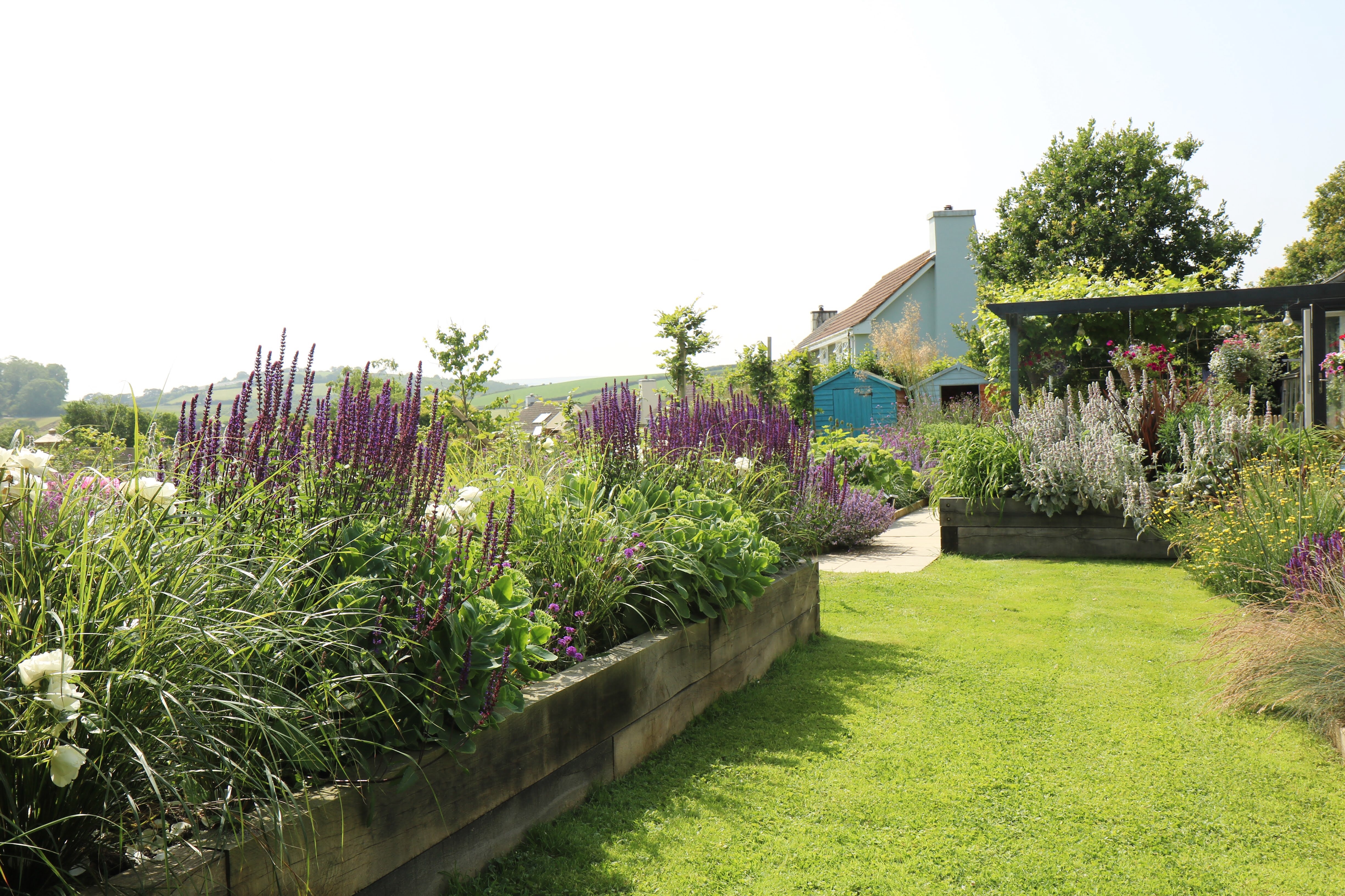 contemporary garden with a view